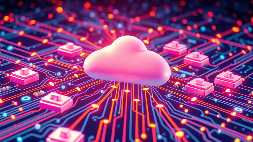 A complex digital network diagram illustrating multi-cloud orchestration across various public cloud providers with arrows representing data flow and control planes, symbolizing enterprise agility and resilience.