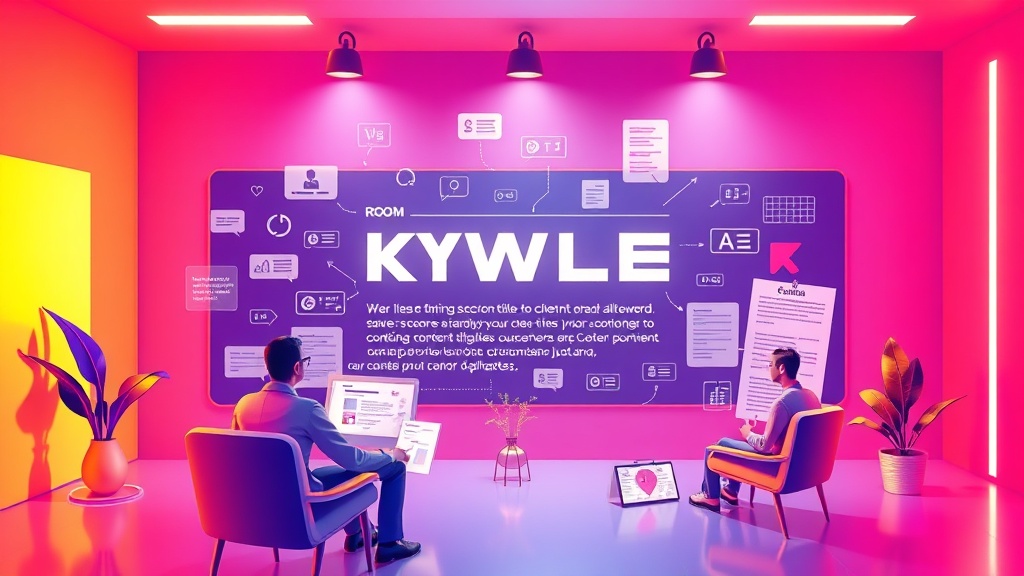 Illustrated representation of a brainstorming session with keywords and content outlines, emphasizing the central role of a clear title in guiding content strategy and AI analysis.