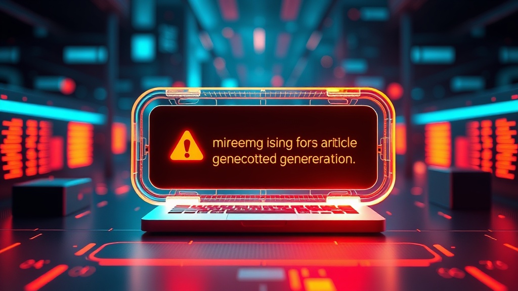 Error icon indicating missing input for article generation, preventing content creation