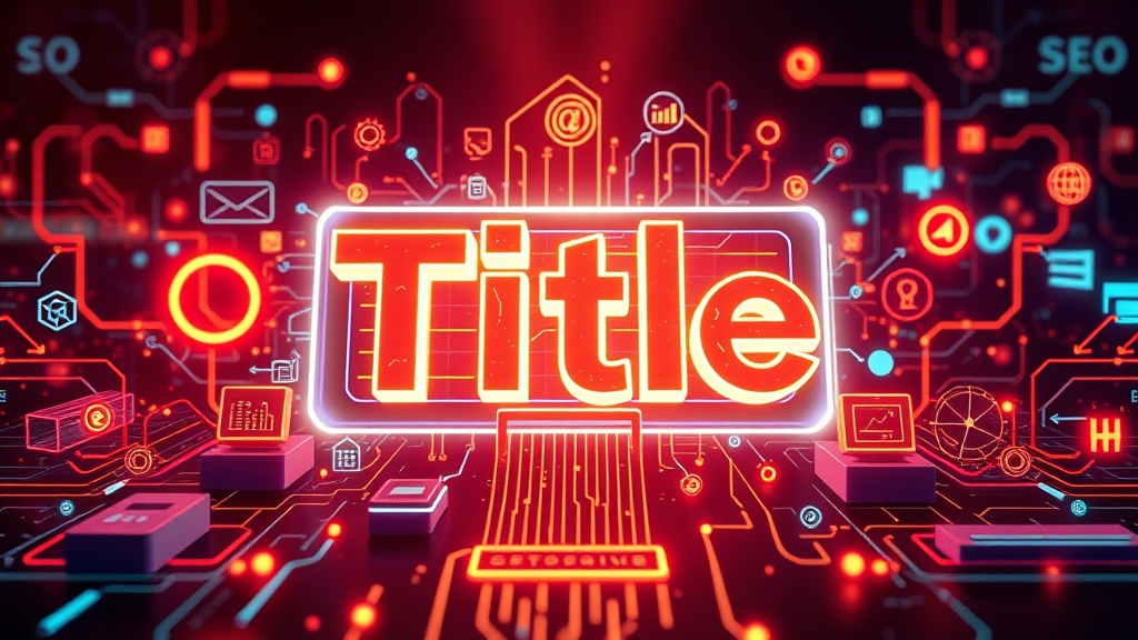 A stylized digital 'Title' graphic surrounded by icons representing SEO, AEO, GEO, and AIO, signifying comprehensive optimization.