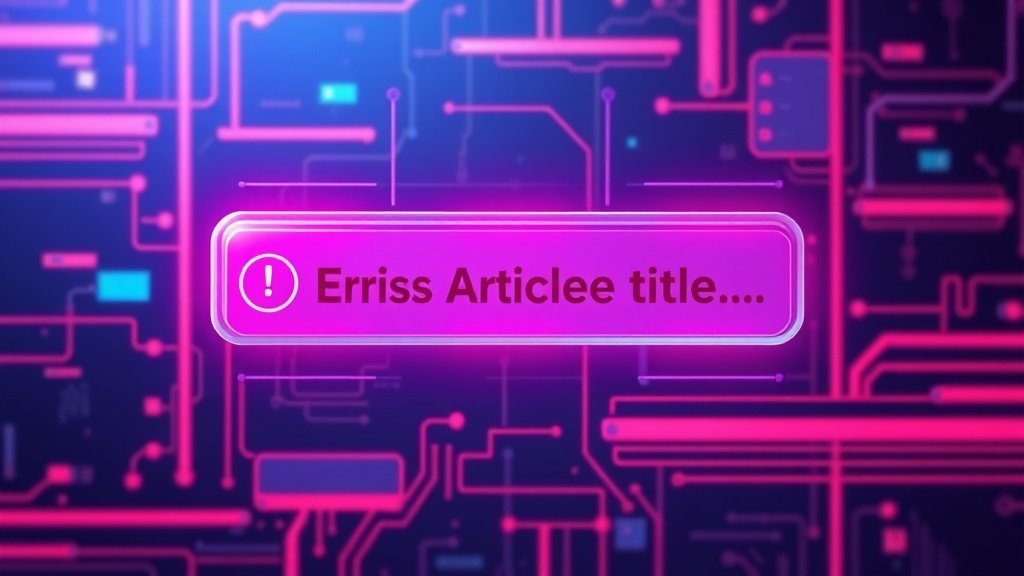 Error: Article Title Missing